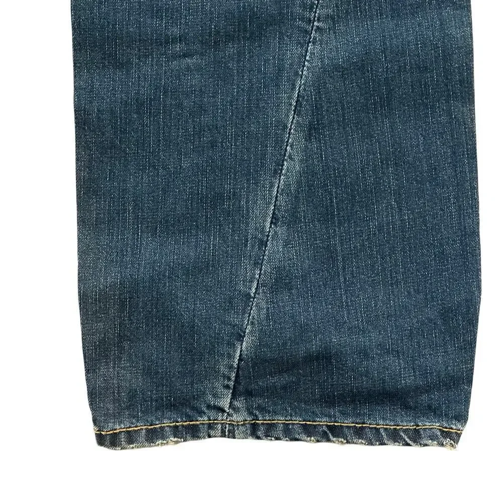 Stitch's Y2K Nebraska Flare Wide Leg Button Fly Buffalo Nickel Jeans Size 31 NWT - Picture 8 of 11